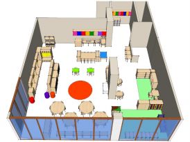 Montessori-Kinderhaus in Baku; Planung Gritje Zerndt, Grafik heutink International